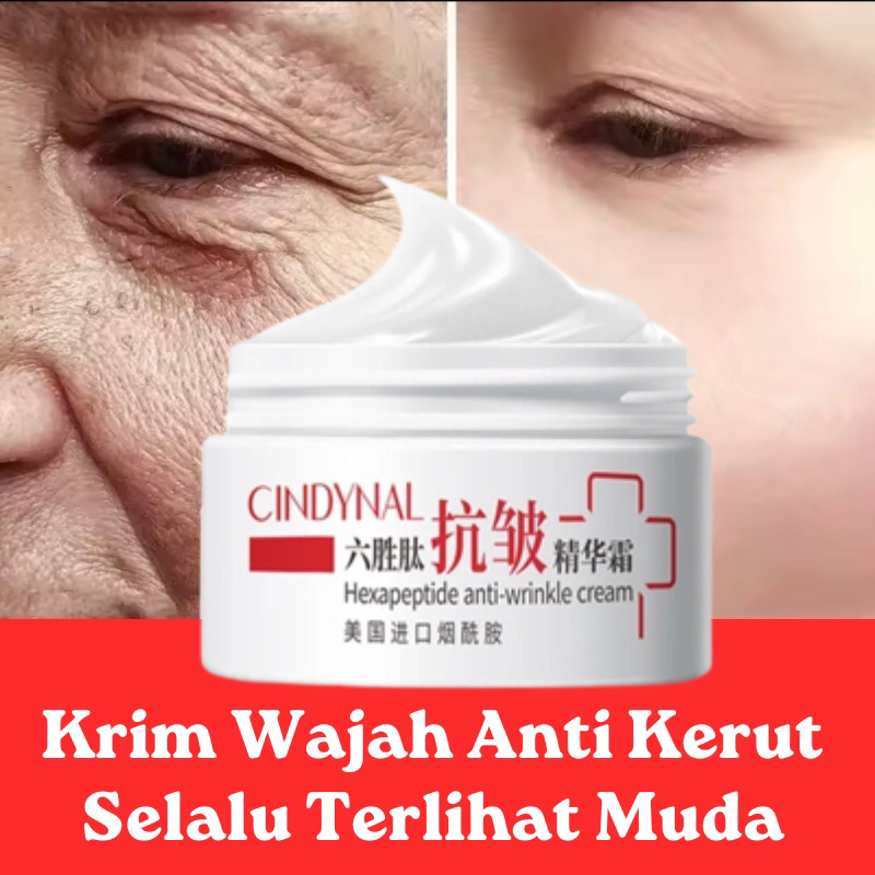 Jual CINDYNAL Hexapeptide Krim Pemutih Dan Pelembab Wajah Anti Kerut