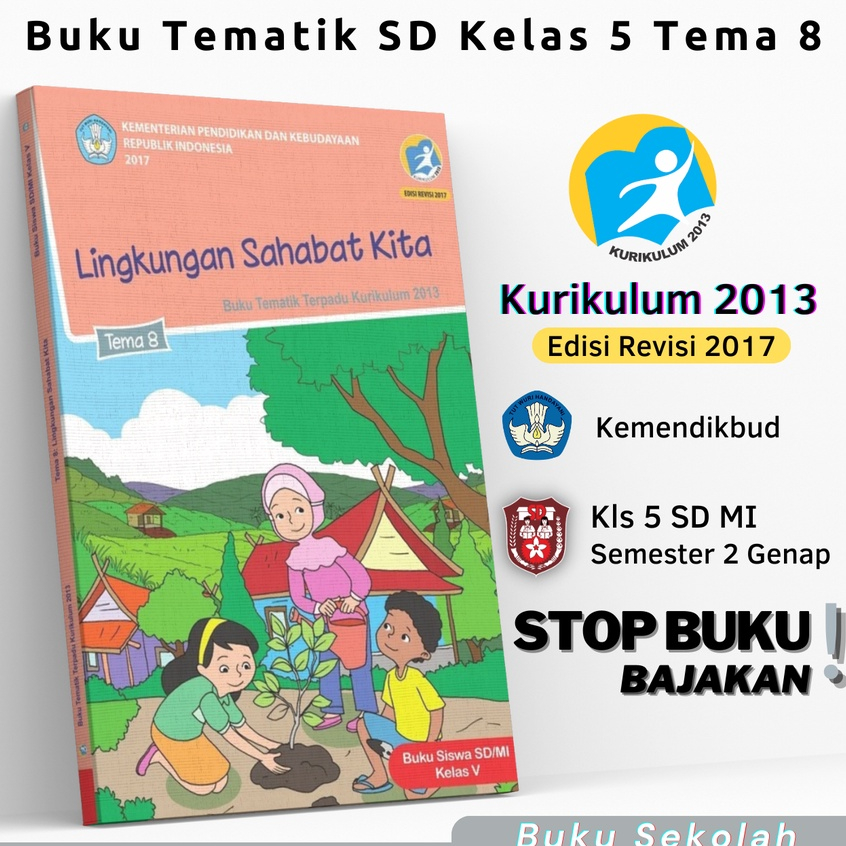 Jual Buku Tematik SD Kelas 5 Tema 8 Judul Lingkungan Sahabat Kita