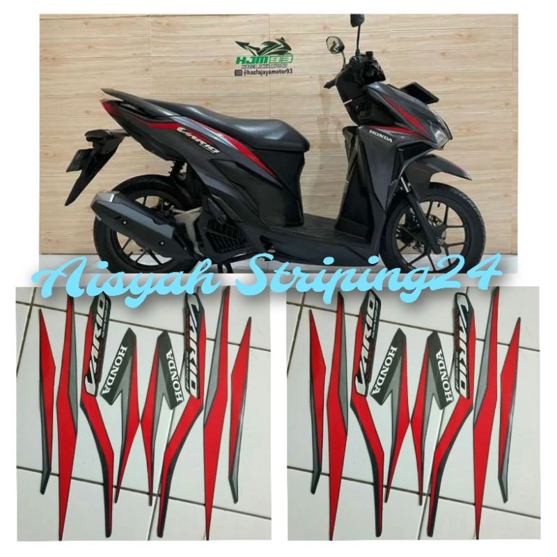 Jual Stiker Striping Lis Body Motor Honda Vario Iss Hitam