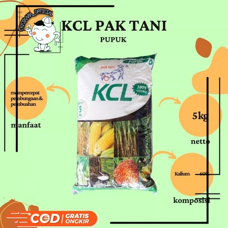 Jual Pupuk KCL PAK TANI Kemasan 5 KG Original Pabrik Bukan Repack