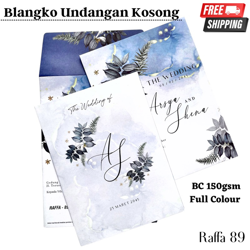 Jual Raf 89 Kertas Blangko Undangan Pernikahan Kosong Murah Unik