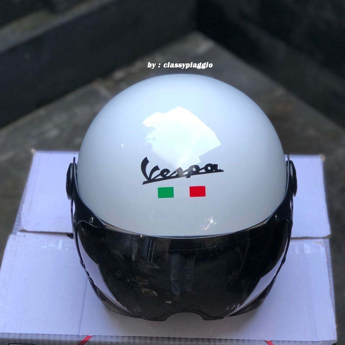 Jual Helm Vespa Xential White Vespa Italian Flag Vespa England