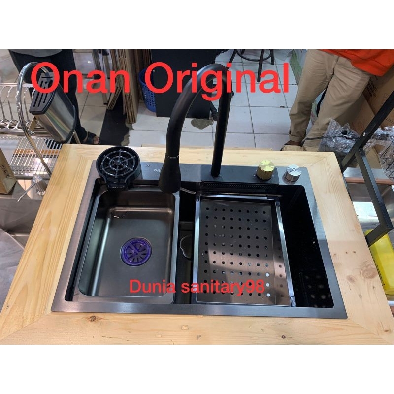 Jual Komplit Set Kitchen Sink Onan Original New Stile Black Bak Cuci