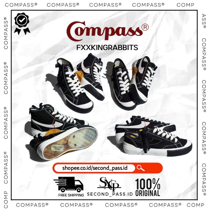 Jual Sepatu Compass X Fxxking Rabbits Fr V High Low Indonesia