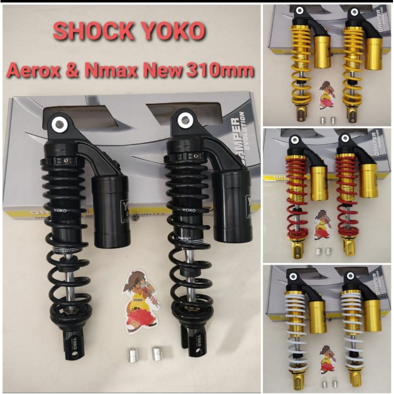 Jual SHOCKBREAKER YOKO TABUNG ATAS YAMAHA AEROX 155 NEW N MAX 310MM