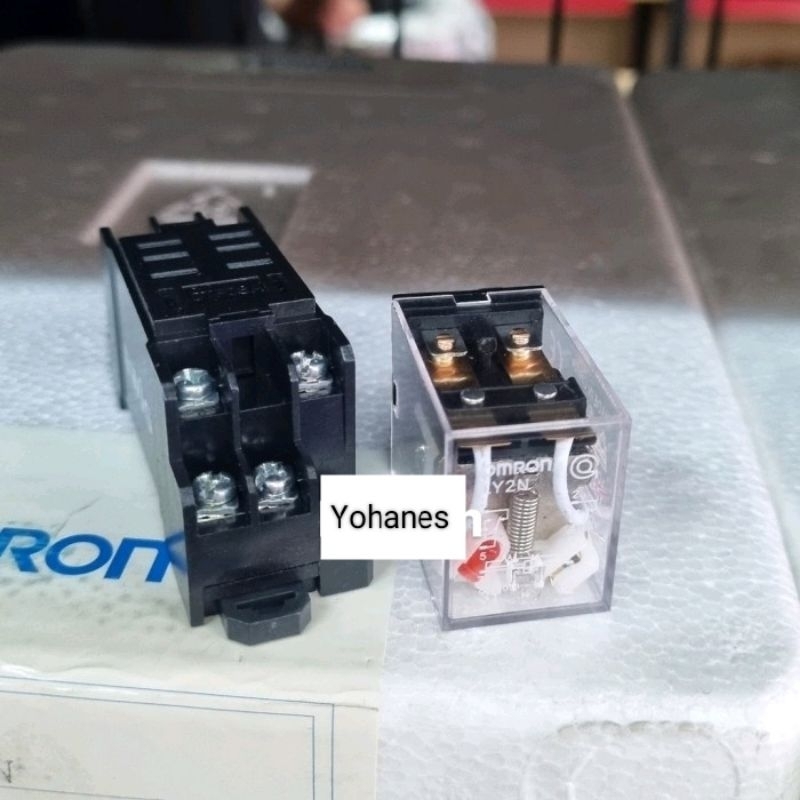 Jual Omron Relay LY2N 220VAC Plus Socket LY2N 220V AC Relay Saja