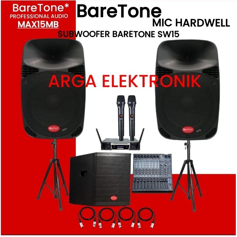 Jual Paket Soundsystem Speaker Baretone Aktif Max15mb Subwoofer