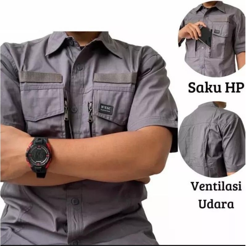 Jual Kemeja Tactical W Tac Kemaja Outdor Lengan Pendek Shopee Indonesia