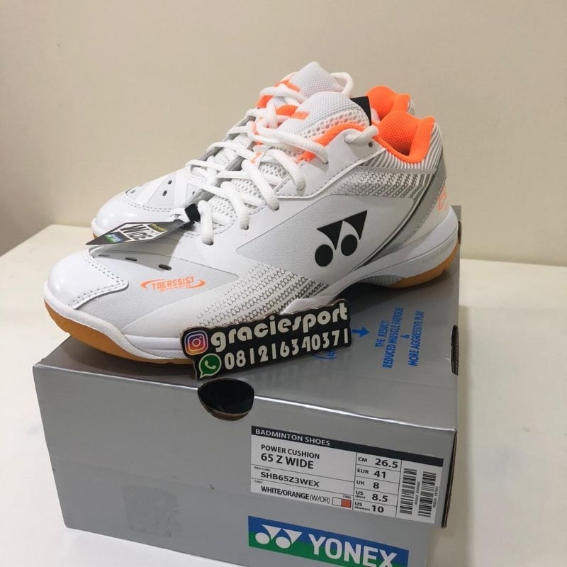 Jual Sepatu Yonex Shb65z3 White Orange Shopee Indonesia