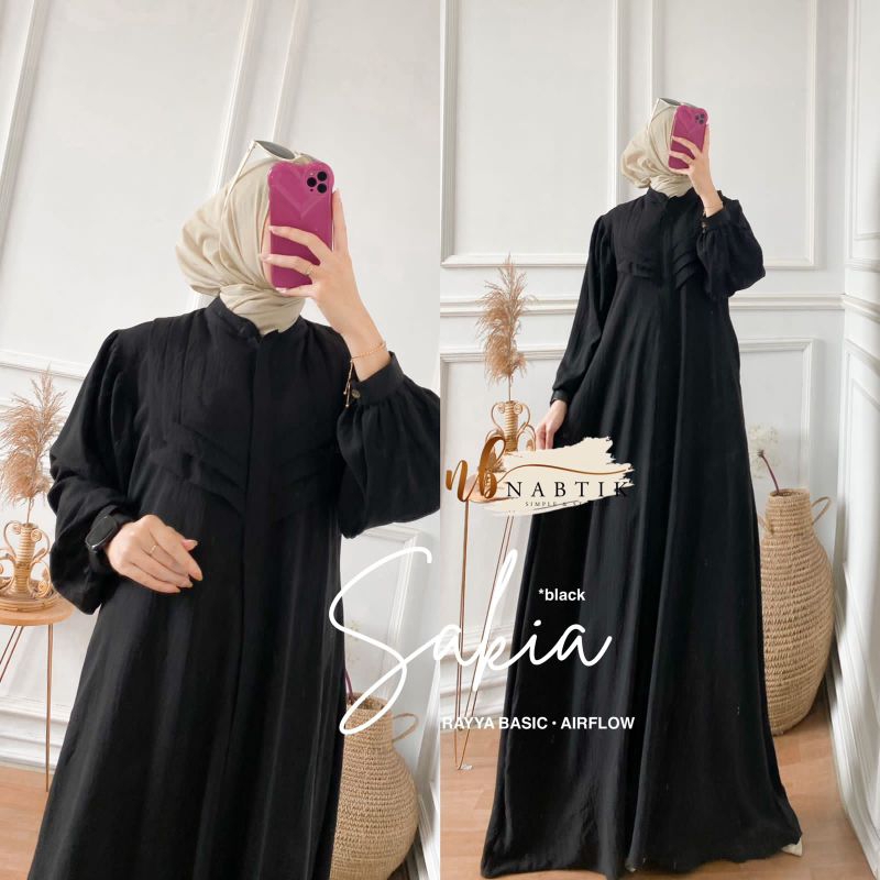 Jual Sakia Gamis Rayya By Nabtik Ld Termurah Gamis Polos Airflow