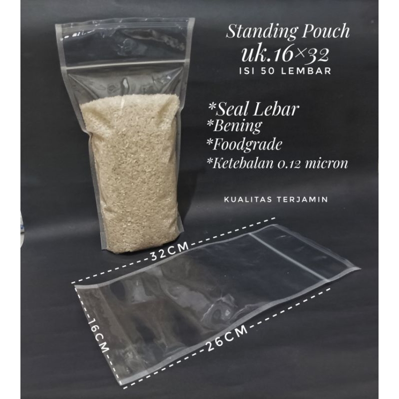 Jual Plastik Standing Pouch Uk Cm Doble Seal Plastik Klip Berdiri