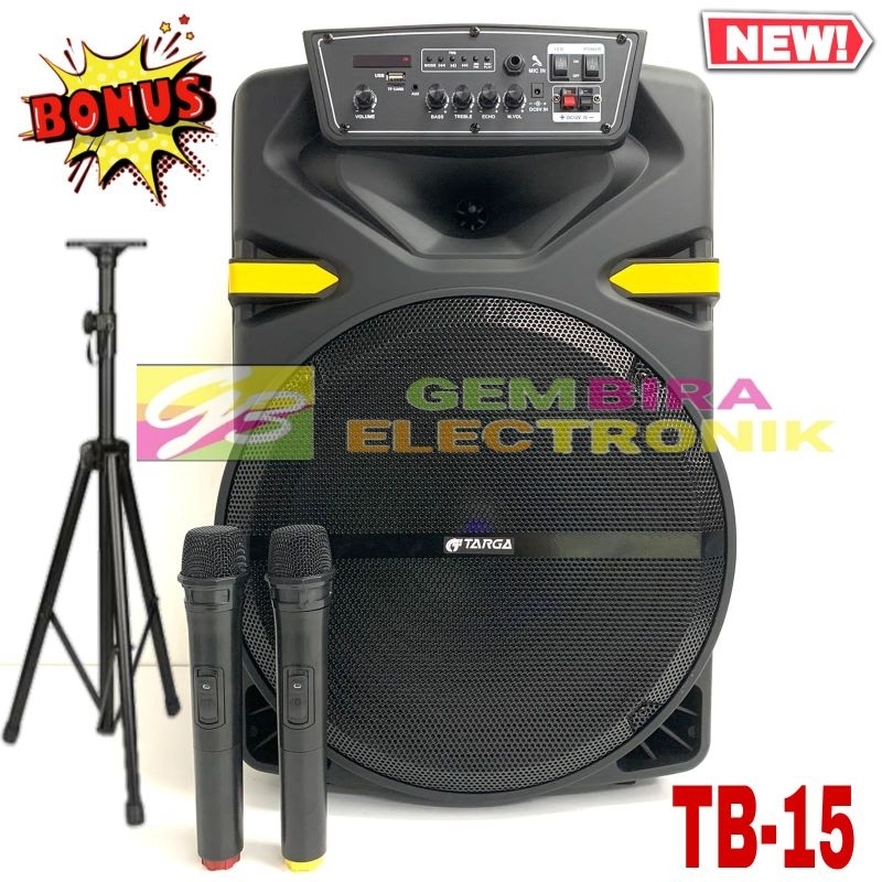 Jual Speaker Portable Targa Inch Bluetooth Meeting Wireless Free