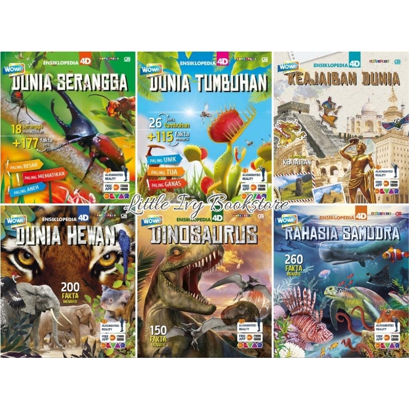 Jual Ensiklopedia 4D WOW Dinosaurus Keajaiban Dunia Dunia Hewan