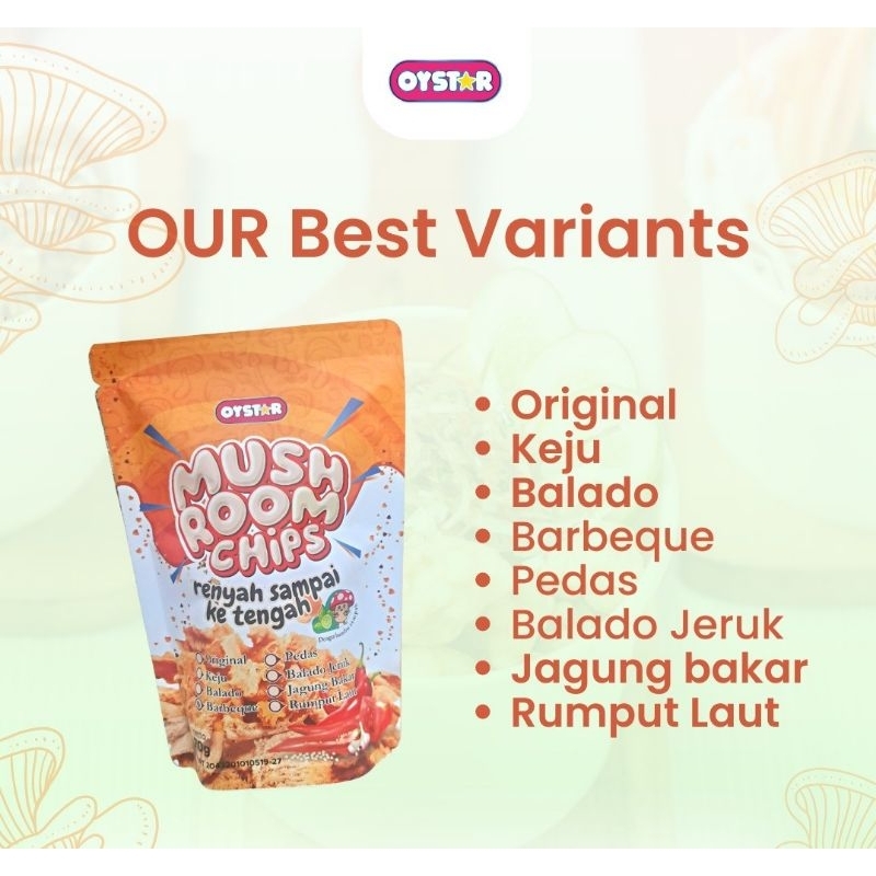 Jual Kripik Keripik Jamur Tiram Krispi Oystar Gr Shopee Indonesia