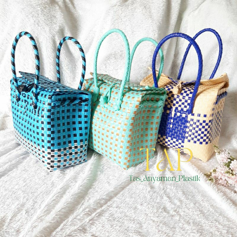 Jual Tas Anyaman Souvenir Belanja Custom Anyam Plastik Tas Hajatan