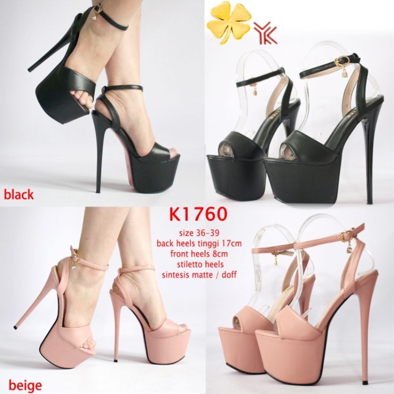 Jual Ykshoes Heels Cm High Heels Black Heels Beige Strappy