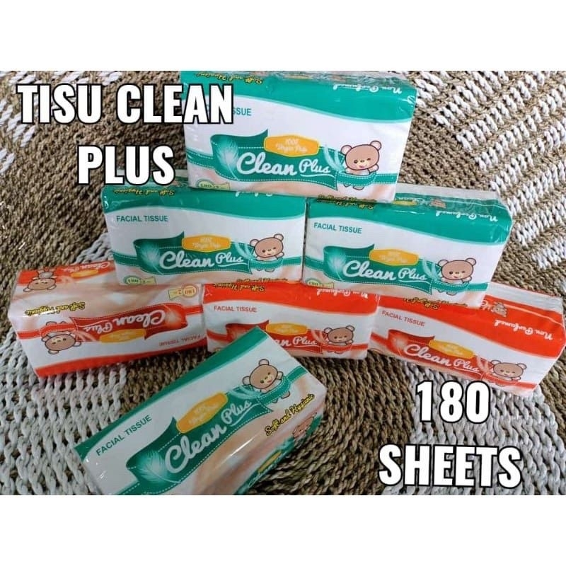 Jual Tissue Clean Plus 180 Sheets Shopee Indonesia