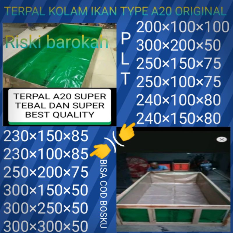 Jual Terpal Kolam Ikan TYPE A20 Super Bagus Berkualitas Shopee Indonesia