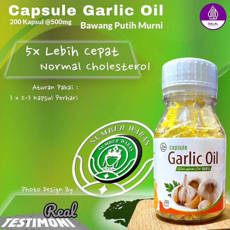 Jual Kapsul Garlic Oil Premium Isi 200 500mg Minyak Bawang Putih