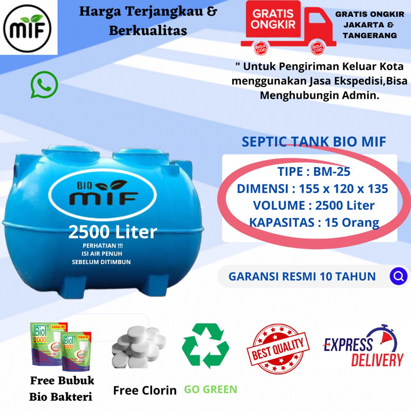 Jual Septic Tank Bio Biotech BioTank BioFil BioFilter 2500L