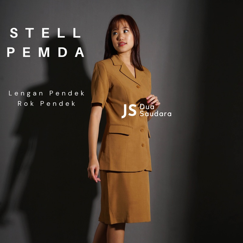 Jual Lengan Pendek Rok Pemda Khaki Wanita Seragam Pemda Baju