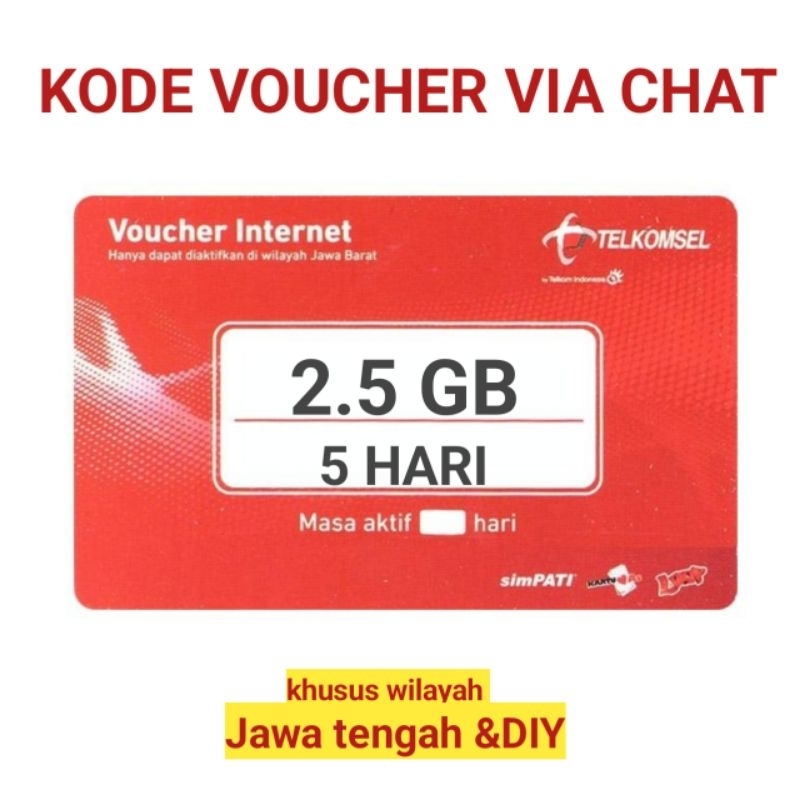 Jual Voucher Telkomsel Gb Hari Jateng Diy Kode Via Chat