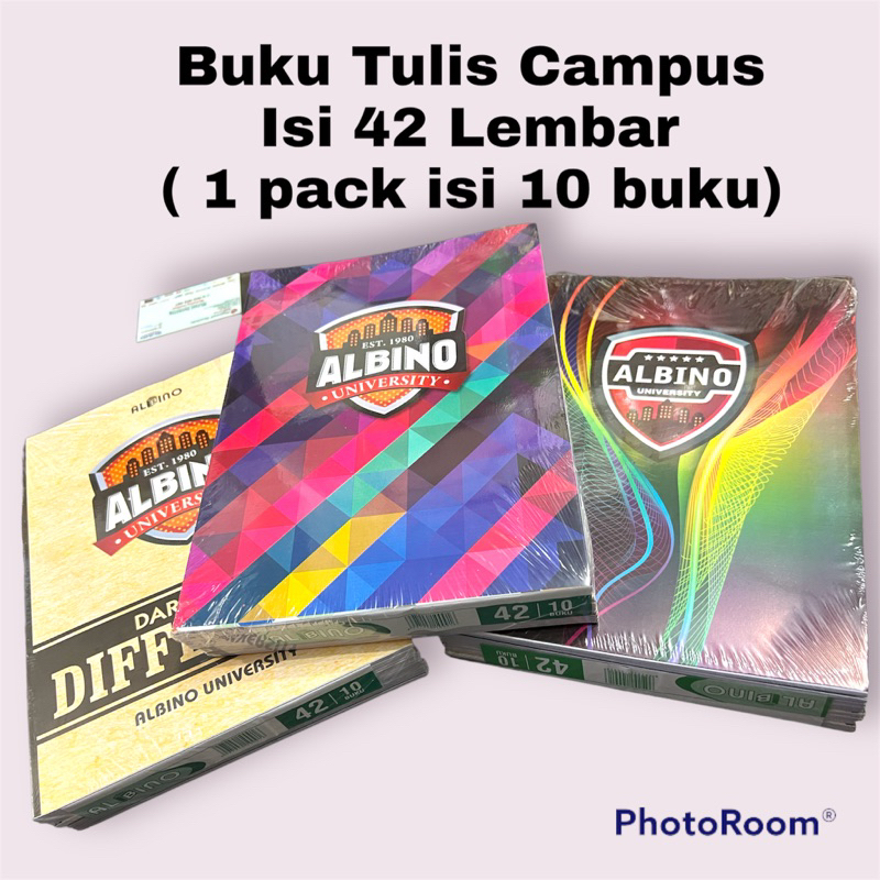 Jual Buku Tulis Boxy Campus ALBINO Isi 42 Lembar Murah 1pack Isi 10