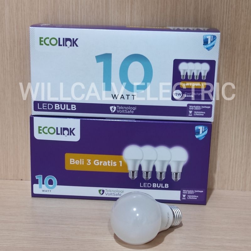 Jual Lampu Ecolink Led Bulb Multipack W Isi Cahaya Putih