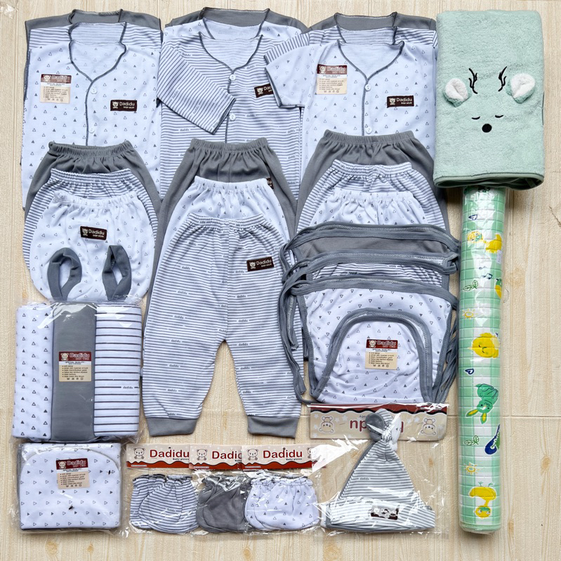 Jual Pcs Baju Bayi Baru Lahir Paket Hemat Dadidu Grey Abu Muda Baby