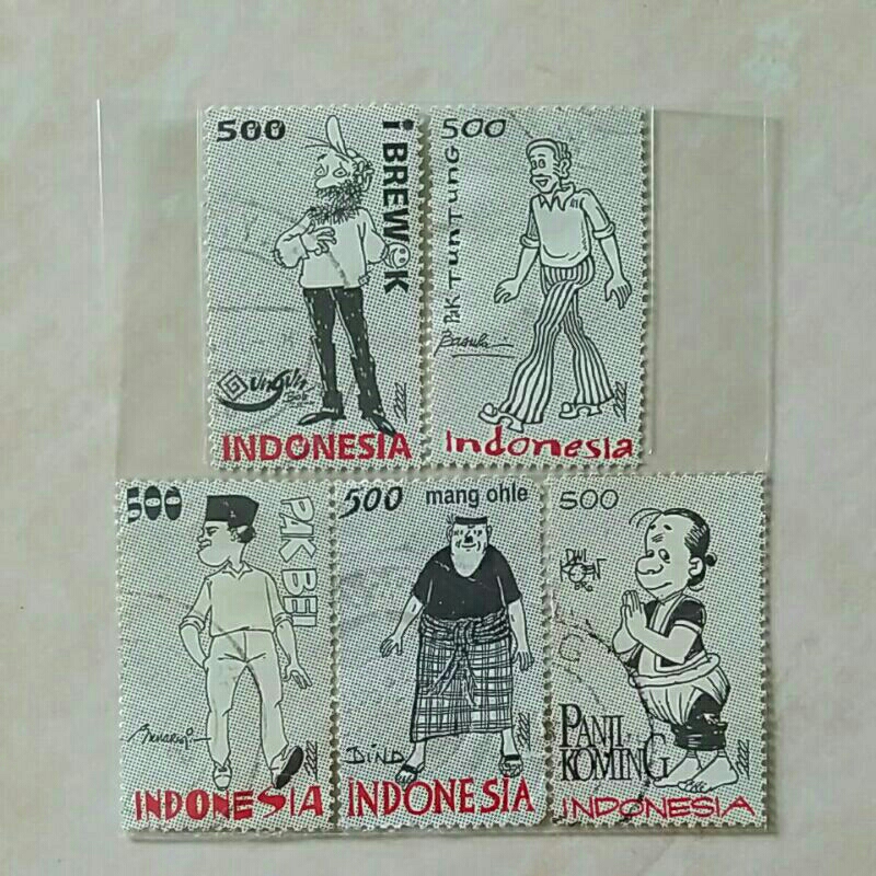 Jual Ab Perangko Indonesia Tokoh Kartun Set Lengkap Pcs Used