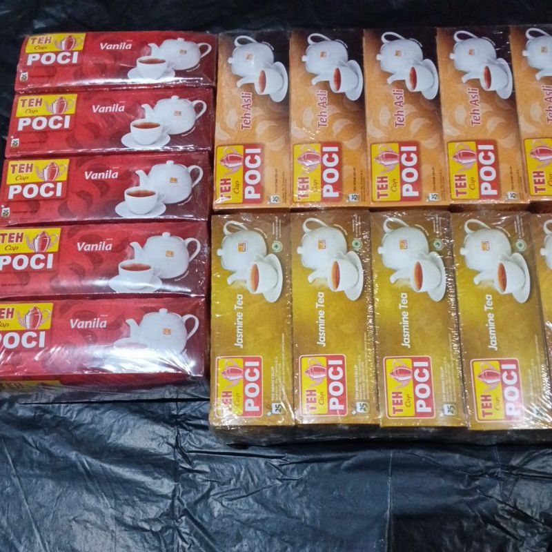 Jual TEH POCI TEH CAP POCI VANILA TEH ASLI JASMINE TEA 1 BOX ISI 25