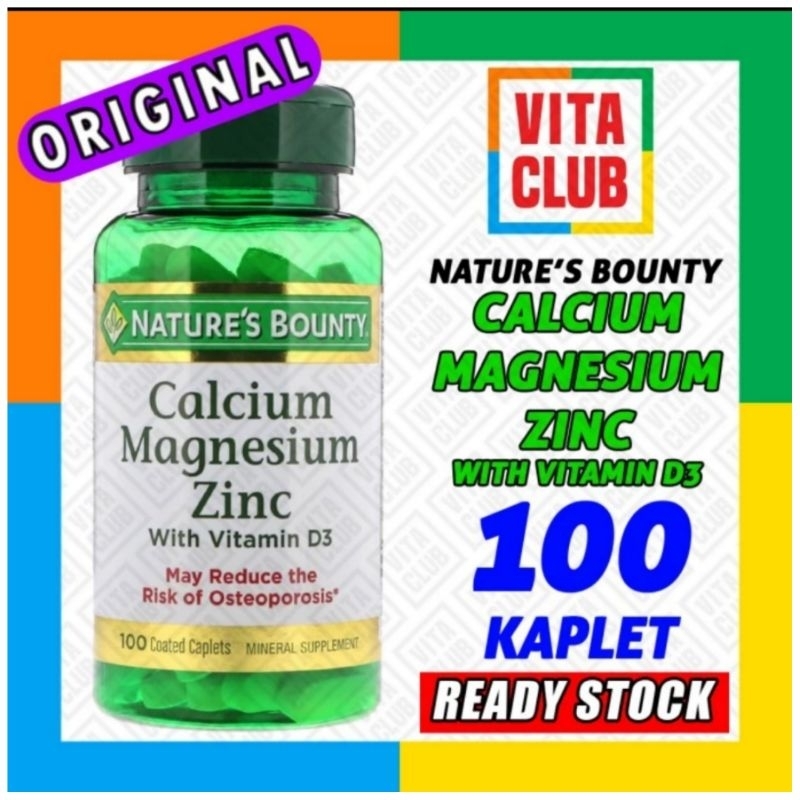 Jual Natures Bounty Kaplet Calcium Magnesium Zinc D Vitamin Nature