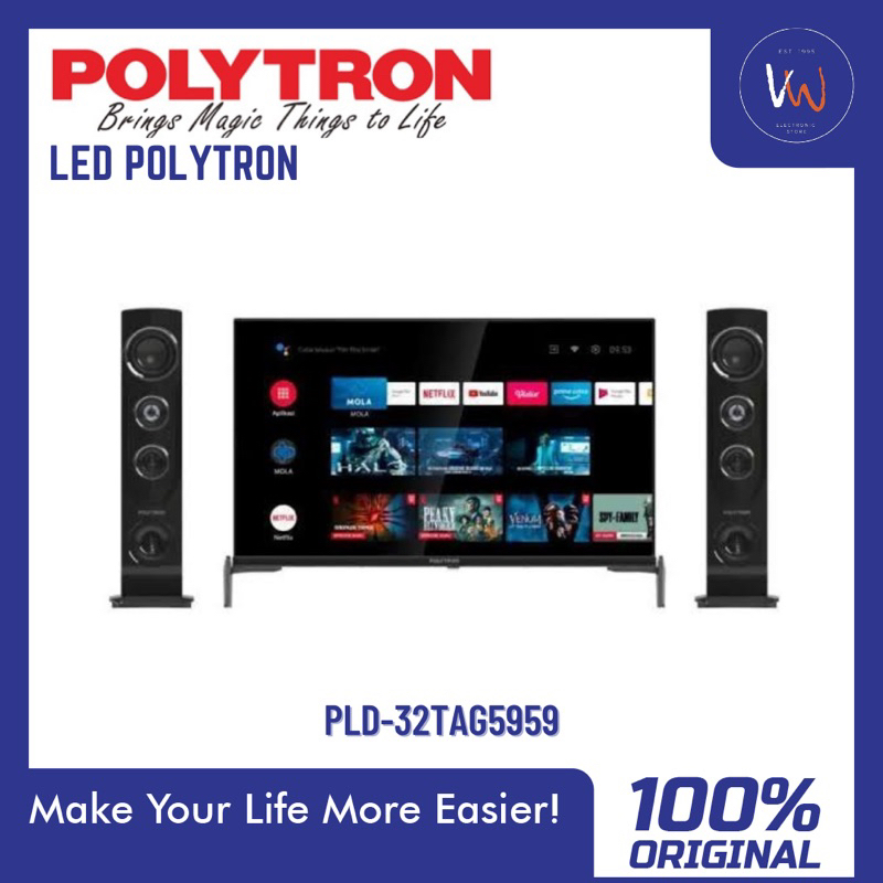 Jual LED Polytron PLD 32TAG5959 Android Tv With Tower Speaker