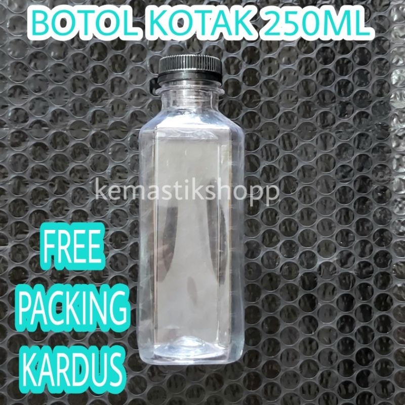 Jual Isi 50 Pcs Botol Plastik Kotak Kick 250ml FREE PACKING KARDUS