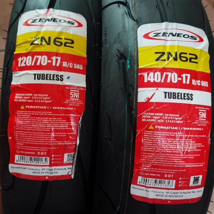 Jual Paket Ban Zeneos Tubeless Dan Zn Zn Pcs