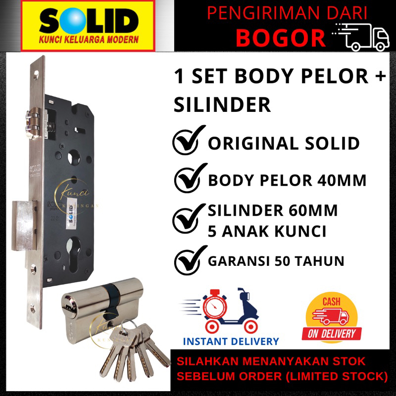 Jual BODY KUNCI PELOR SOLID SILINDER CYLINDER KUNCI KUNINGAN Shopee