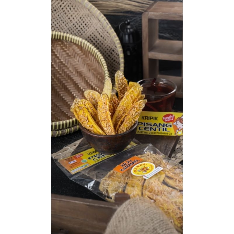 Jual Keripik Pisang Keju Caramel Centil Khas Magelang 250gr Shopee