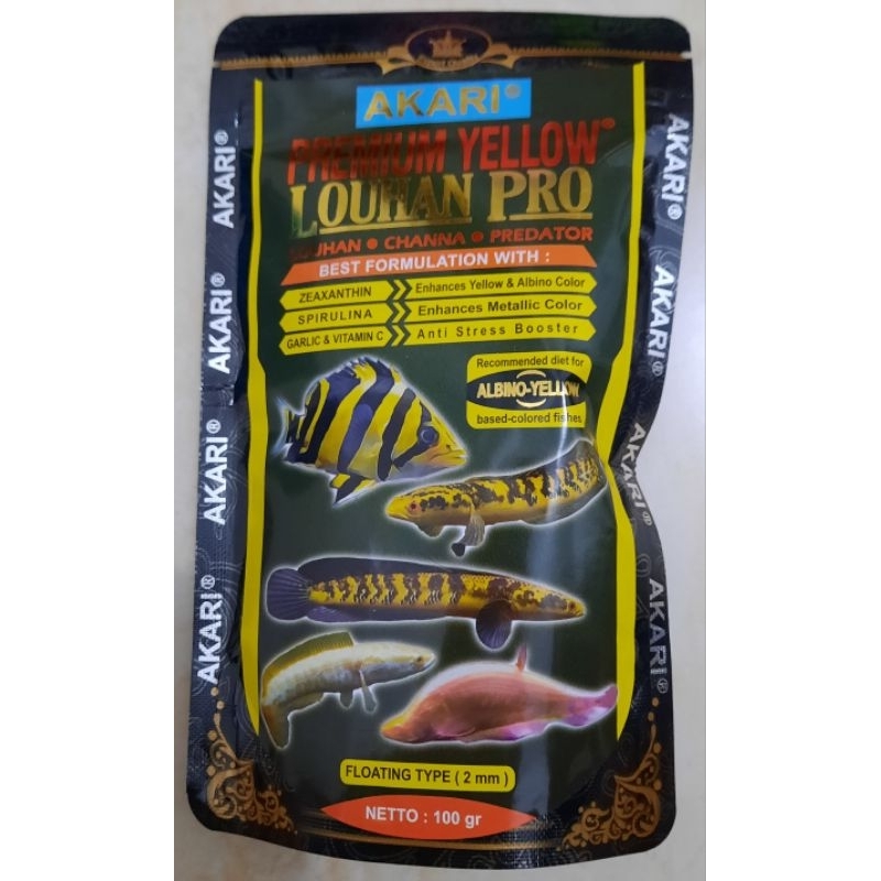 Jual Pelet Akari Premium Yellow Louhan Pro Mm Gram Floating