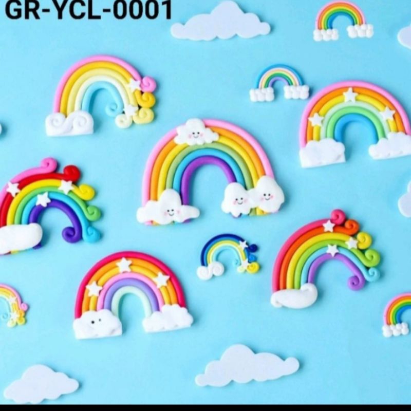 Jual Topper Pelangi Topper Rainbow Hiasan Kue Pelangi Kecil Shopee