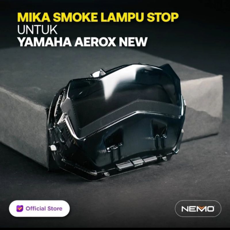 Jual Mika Lampu Stop Aerox New Connected Warna Ryben Smoke