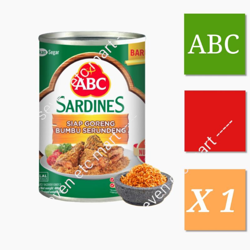 Jual ABC Sarden Siap Goreng Bumbu Serundeng 400g Shopee Indonesia