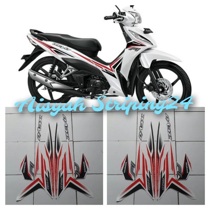 Jual Stiker Striping Lis Body Motor Honda Revo Fi Putih Standar