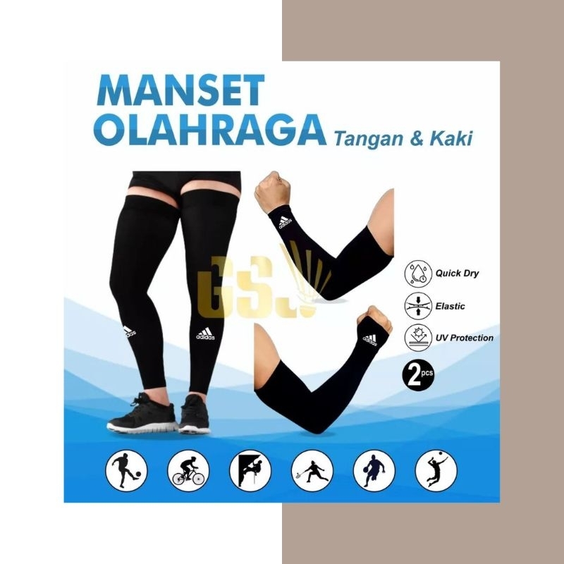 Jual Manset Tangan Murah Stoking Olahraga Arm Sleeve Black Handsock