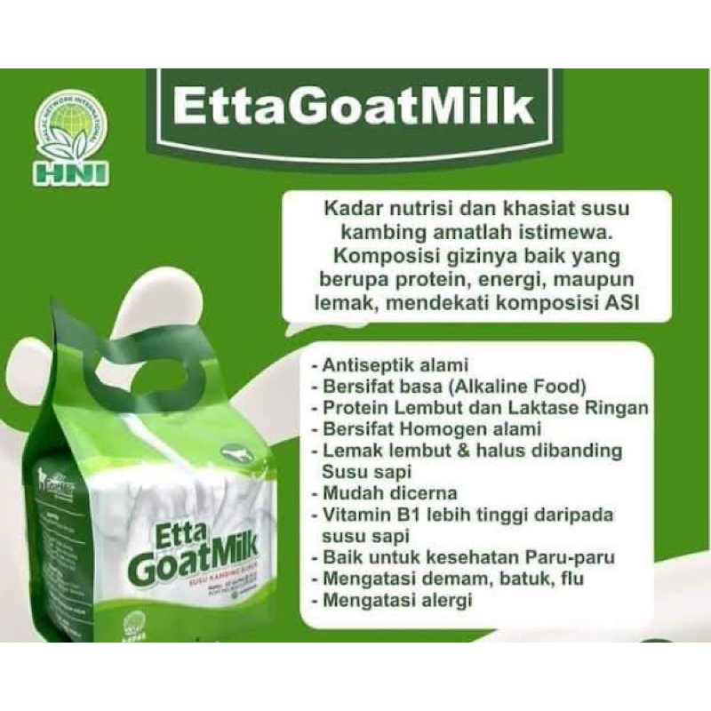 Jual Etta Goat Milk Susu Kambing Bubuk Hni Hpai Shopee Indonesia