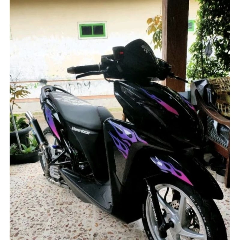 Jual Striping Transparan Vario Old Vario Bohlam Custom Api Fire