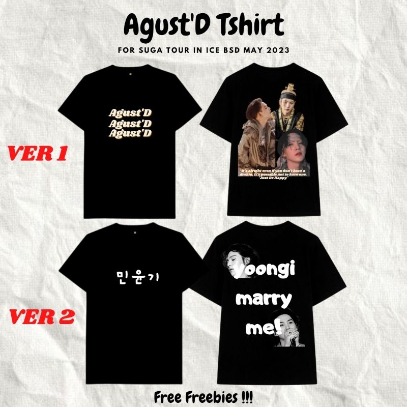 Jual Tshirt Agust D Fanmade For Agust D Tour May Suga Tshirt