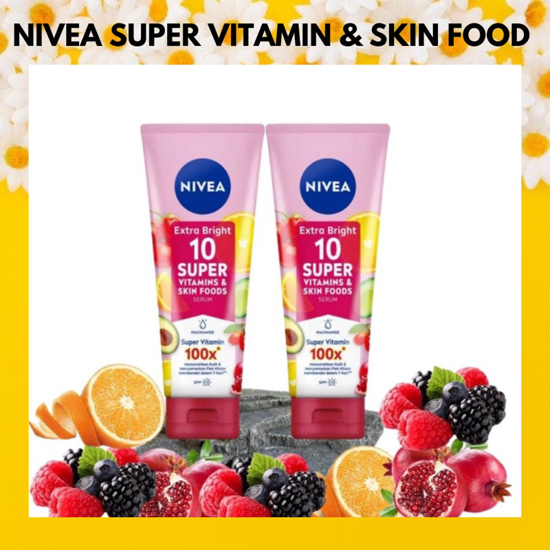 Jual Nivea Extra Bright Body Serum Super Vitamin Skin Food Ml