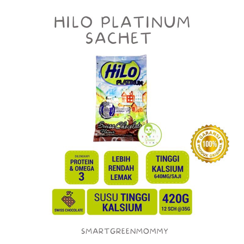 Jual HiLo Platinum Swiss Chocolate Sachet Hilo Yoghurt Smoothie Bowl