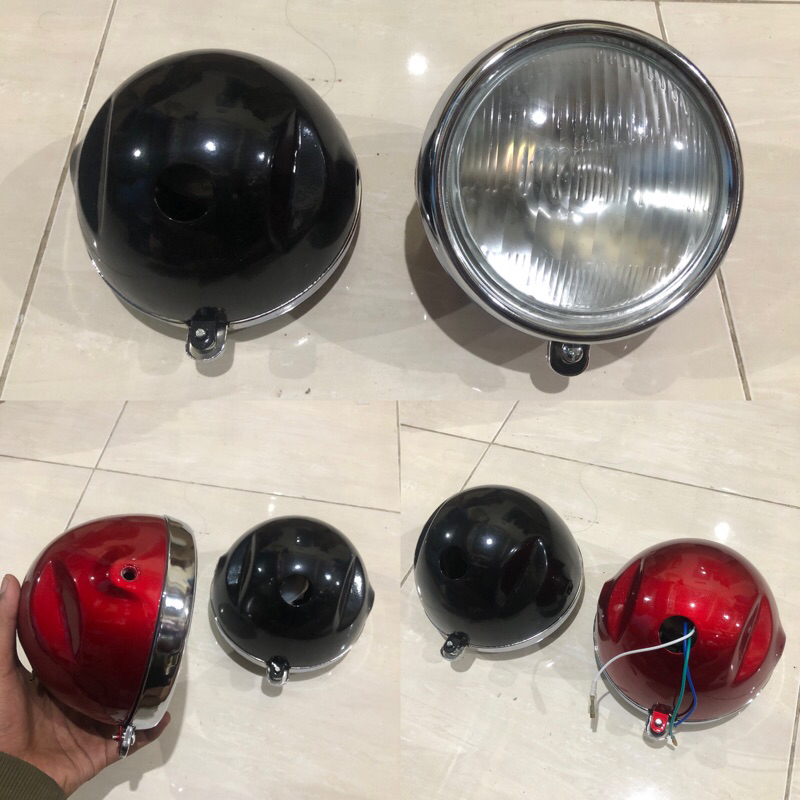 Jual LAMPU DEPAN HONDA CB 125 SET BATOK BESI REFLEKTOR LENGKAP Shopee