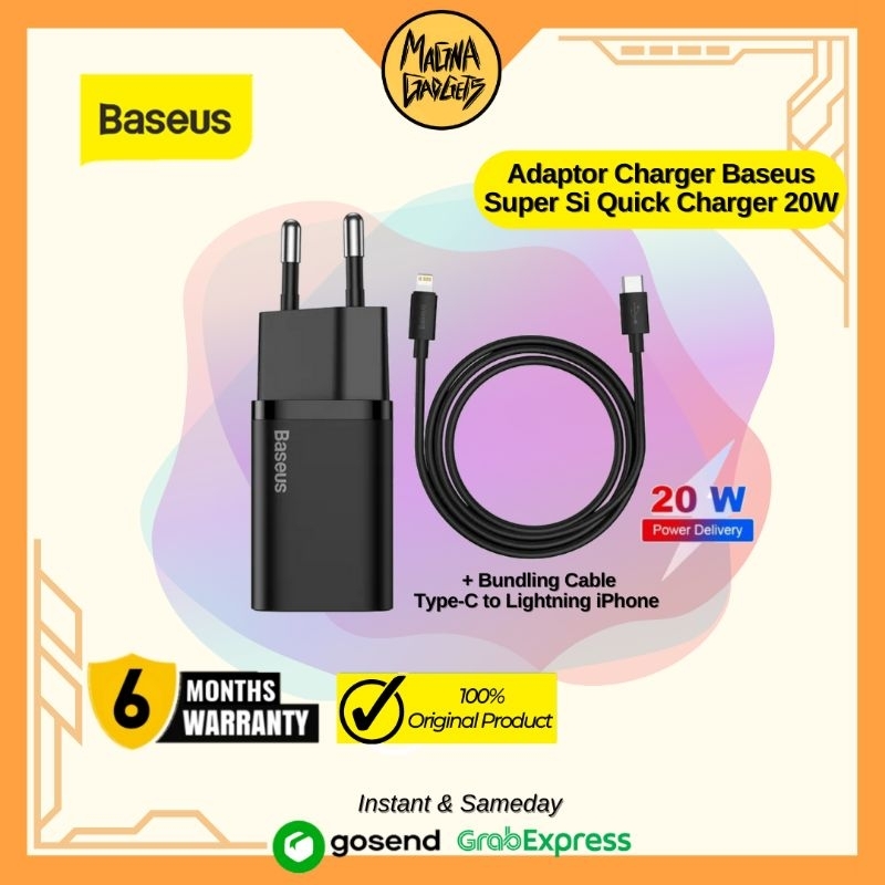 Jual Baseus Kepala Charger Super Si Quick Charger Bundling Cable Type C